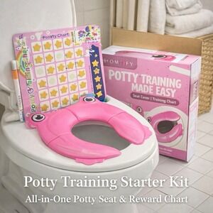 Homeify Potty Training Seat Foldable Toddler Toilet Seat Pink Travel NEW